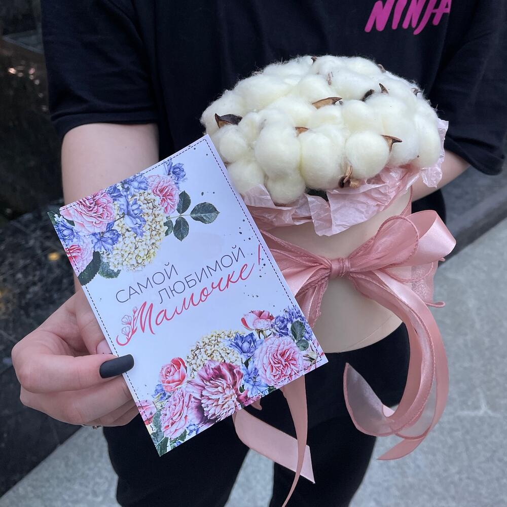 Шляпная коробка с хлопком Шляпная коробка с хлопком