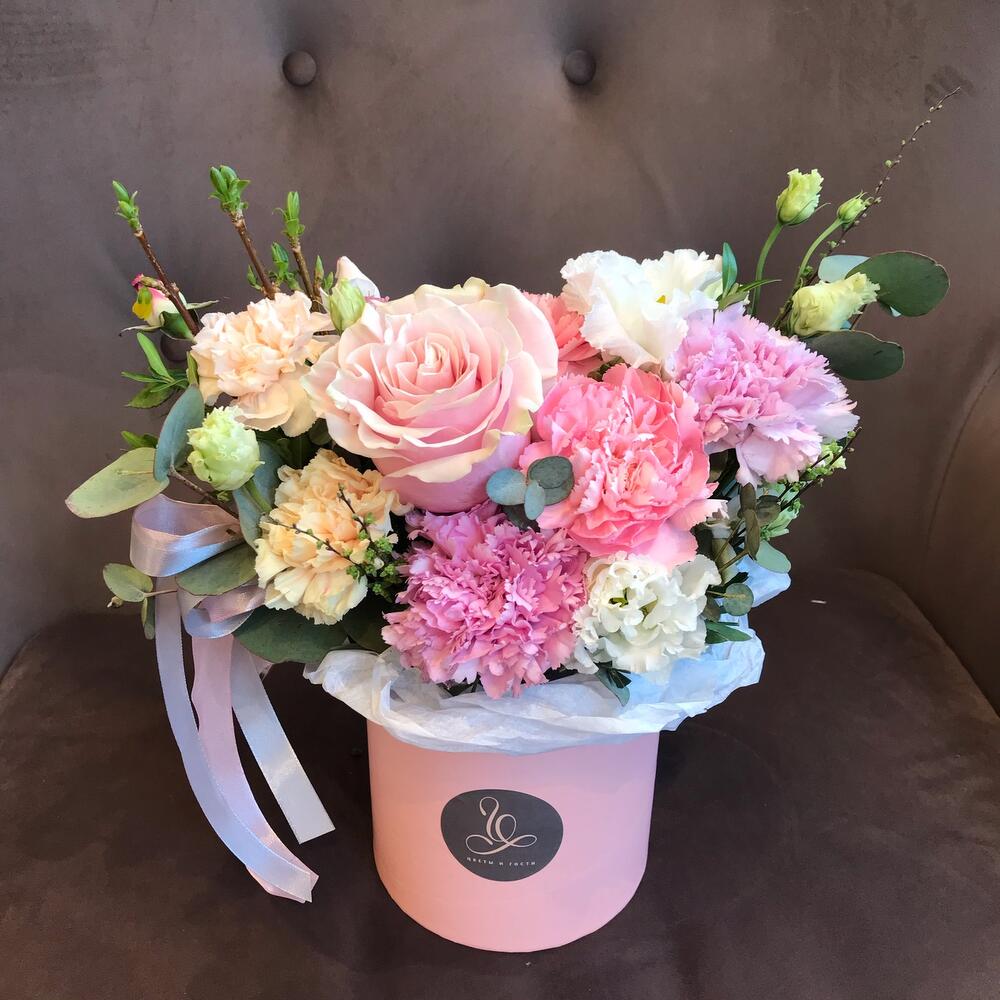 Шляпная коробка в нежной гамме Шляпная коробка в нежной гамме